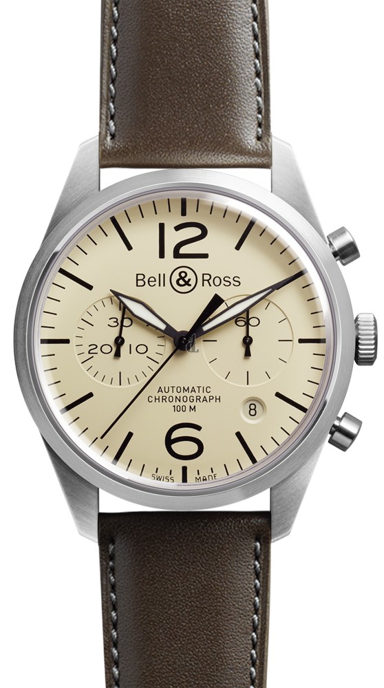 Original Beige Bell & Ross Vintage Mens Watch BRV 126 Original Beige fake