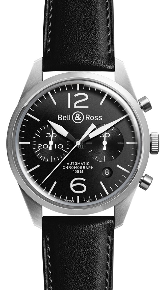 Original Black Bell & Ross Vintage Mens Watch BRV 126 Original Black fake