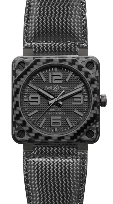 Carbon Fiber Phantom Bell & Ross Automatic 46mm Mens Watch BR 01-92 CARBON FIBER fake