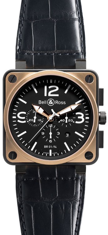 Bell & Ross Chronographe Pink Gold & Carbon BR 01-94 PINK GOLD&CARBON fake