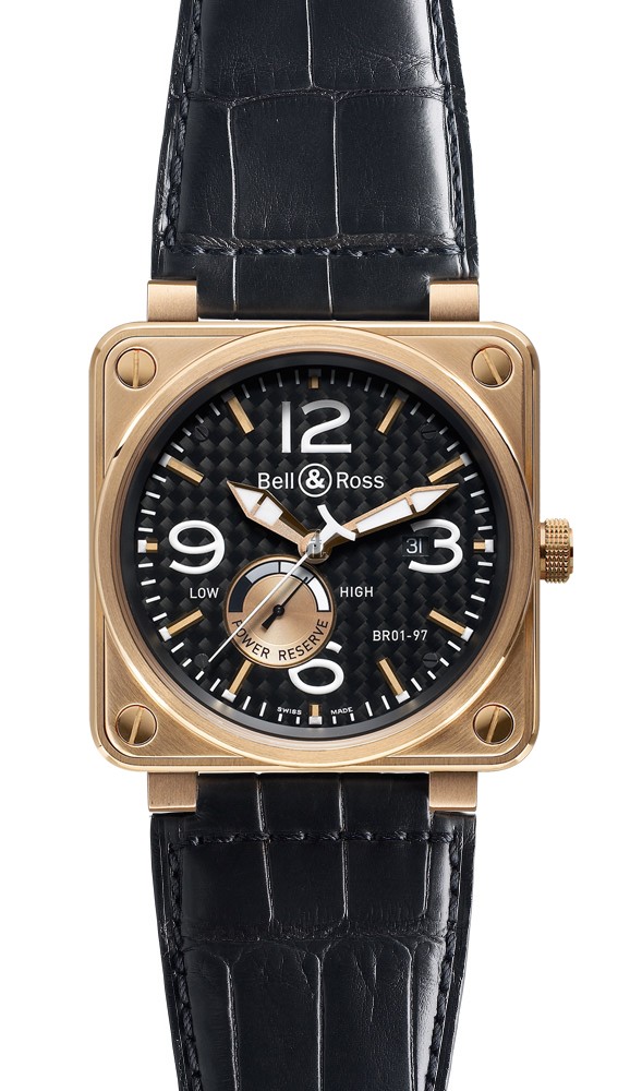 Pink Gold Bell & Ross Power Reserve 46mm Mens Watch BR 01-97 PINK GOLD fake
