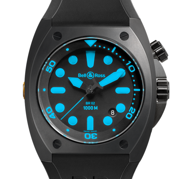 Bell & Ross Marine Automatic Blue 44 mm Mens Watch BR 02-92 BLUE fake