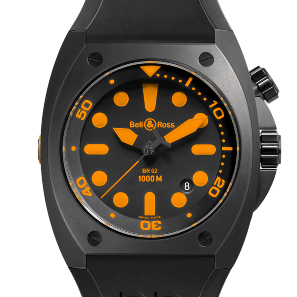 Orange Bell & Ross Chronograph 44mm Mens Watch BR 02-92 ORANGE fake