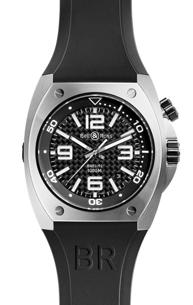 Steel Fiber Bell & Ross Automatic 44mm Mens Watch BR 02-92 STEEL FIBER fake