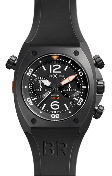 Carbon Bell & Ross Chronograph 44mm Mens Watch BR 02-94 CARBON fake