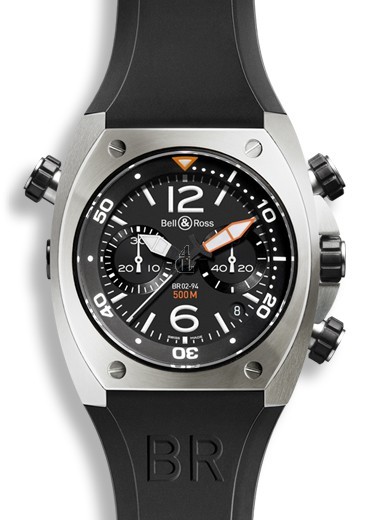 Bell & Ross Chronograph Steel Mens Watch BR 02-94 STEEL fake