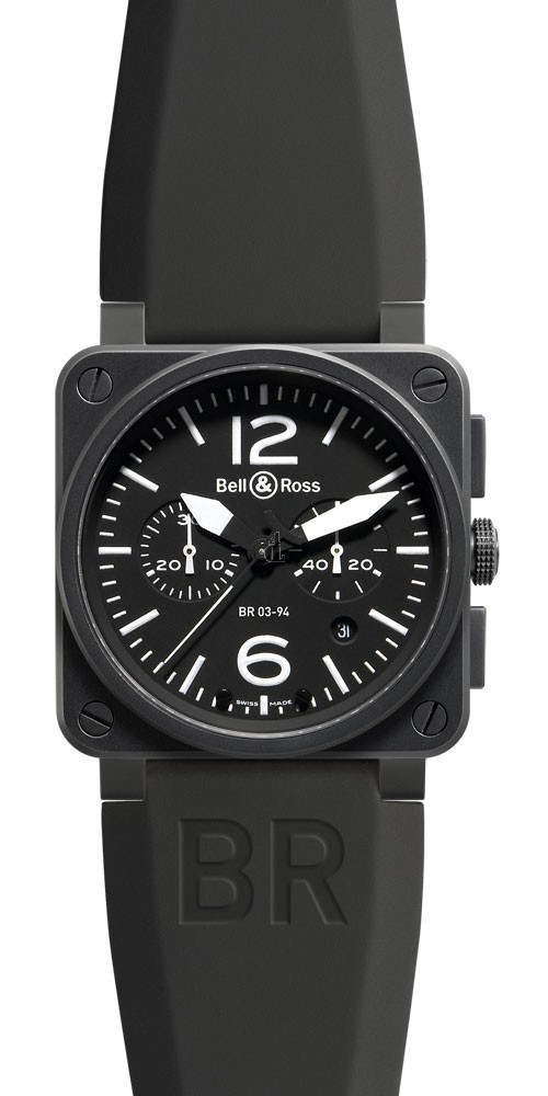 Carbon Bell & Ross Chronograph 42mm Mens Watch BR 03-94 CARBON fake