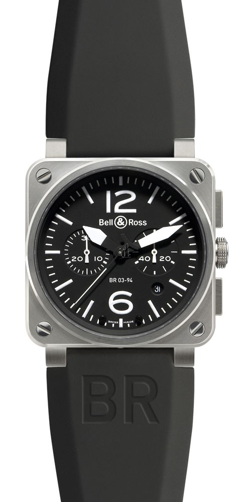Steel Bell & Ross Chronograph 42mm Mens Watch BR 03-94 STEEL fake