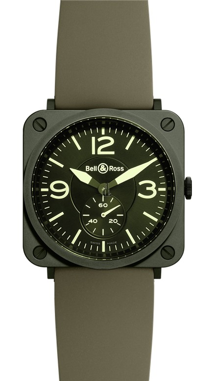 Military Ceramic Bell & Ross Ceramic Quartz 39mm Medium Watch BR S MILITARY CERAMIC fake