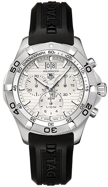 Replica Tag Heuer Aquaracer Mens Silver Chronograph  CAF101F.FT8011