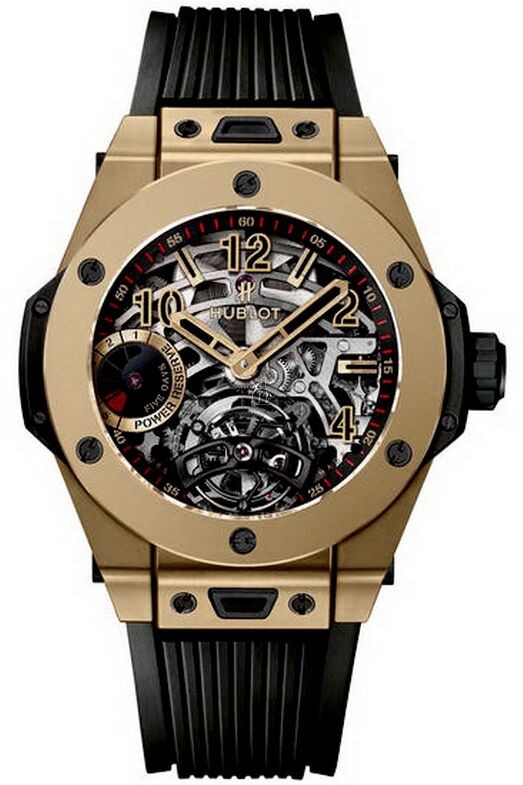 Fake Hublot Big Bang Tourbillon 5-Day Power Reserve Full Magic Gold Watch