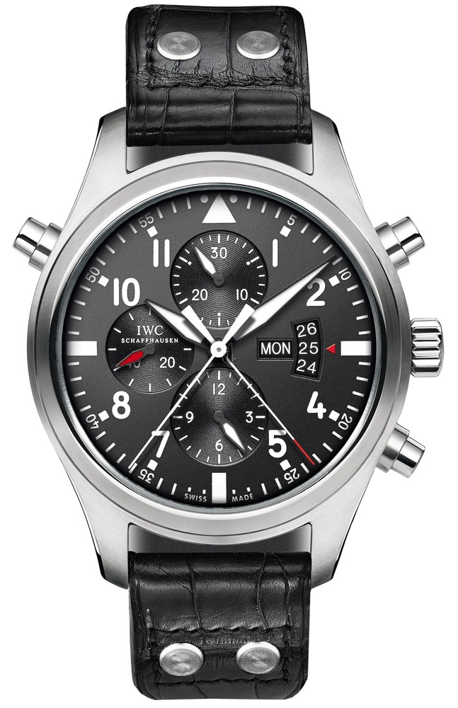 Cheap IWC Pilot's Double Chronograph Mens Watch IW377801 fake.