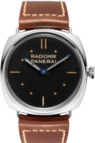 Fake Panerai Radiomir S.L.C. 3 Days Black Dial Brown Leather Men's Watch   PAM00449