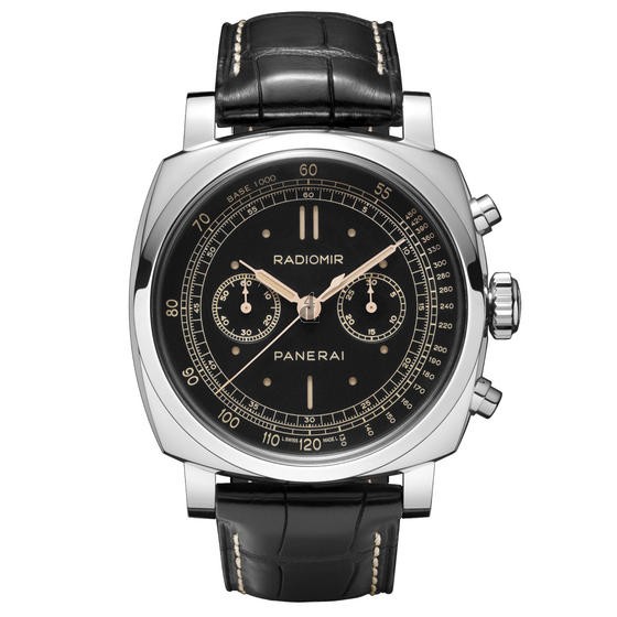Fake Panerai Radiomir 1940 Chrono Oro Blanco PAM00520