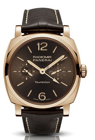 Fake Panerai Radiomir 1940 Tourbillon GMT Oro Rosso PAM00558