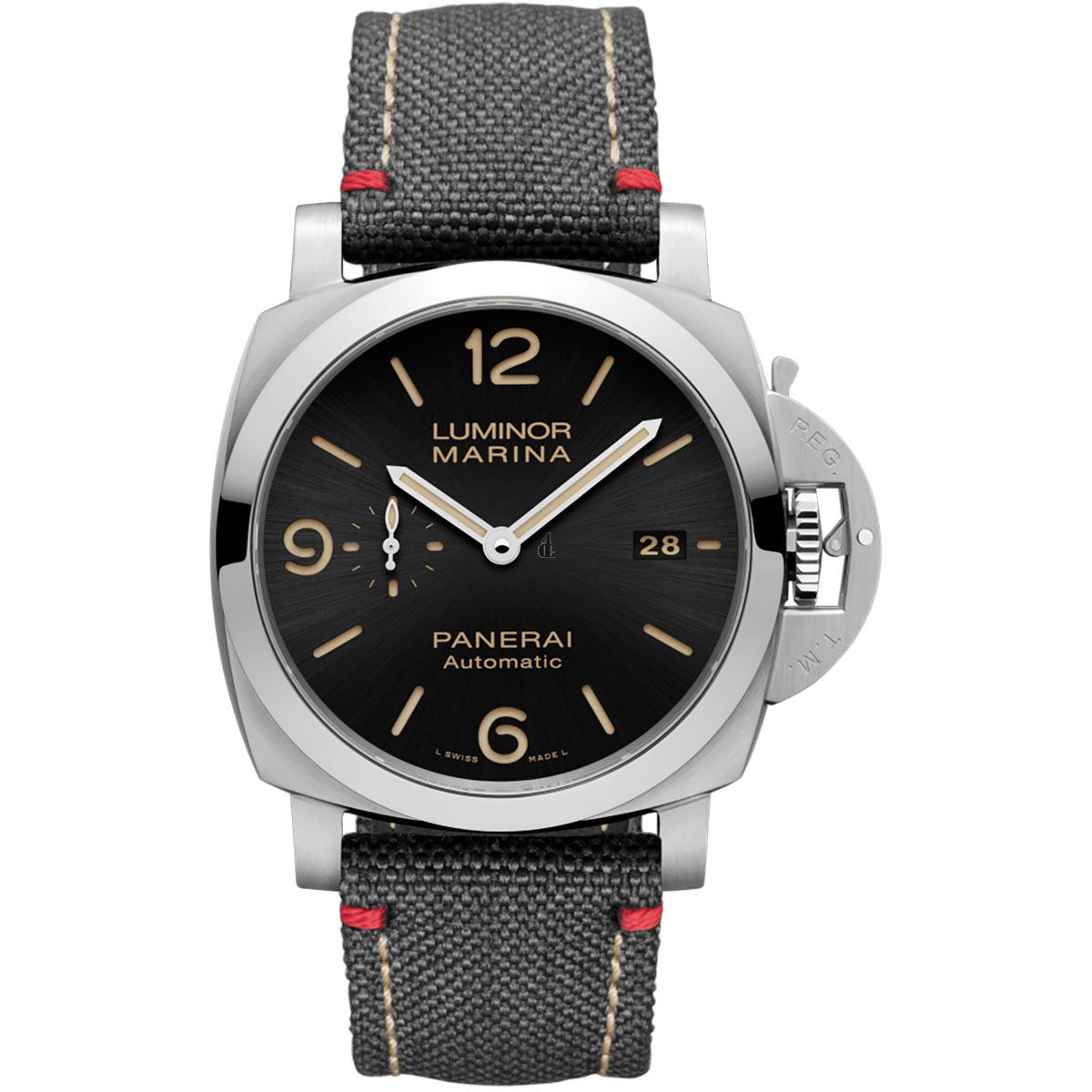 fake Panerai Luminor Marina Stainless Steel 44mm Black Dial watch PAM01025
