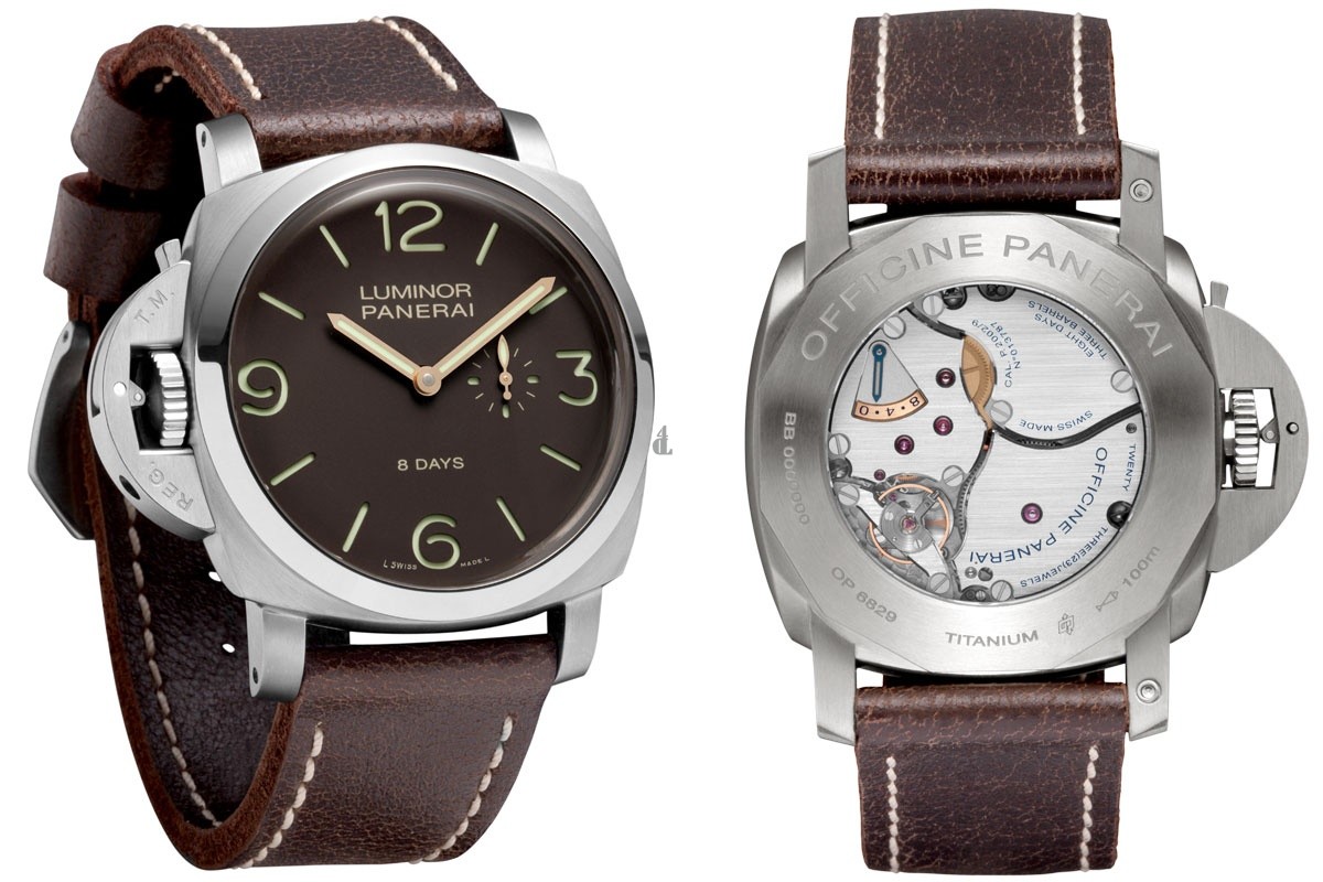 Fake Panerai Luminor 1950 Left-Handed 8 Days Titanio  PAM 00368