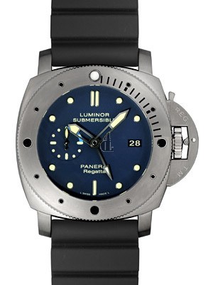 Fake Panerai Luminor Submersible 1950 Regatta 3 Days GMT Automatic Titanio PAM 00371