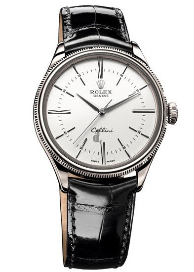 Fake Rolex Cellini Time White Gold Watch 50509 wbk
