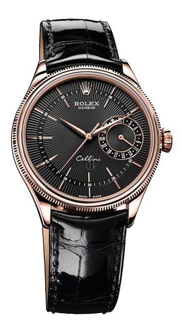 Fake Rolex Cellini Date Everose Gold Watch 50515 bkbk