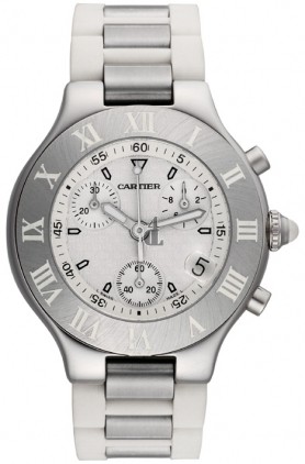 AAA quality Cartier Must 21 Chronoscaph Mens Watch W10184U2 replica.