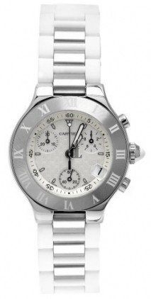 AAA quality Cartier Must 21 Chronoscaph Ladies Watch W10197U2 replica.