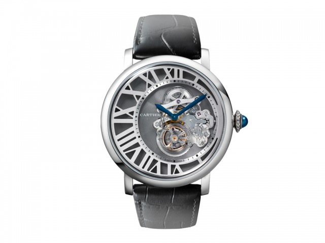 AAA quality Rotonde de Cartier Reversed Tourbillon Men's Watch W1556214
 replica.