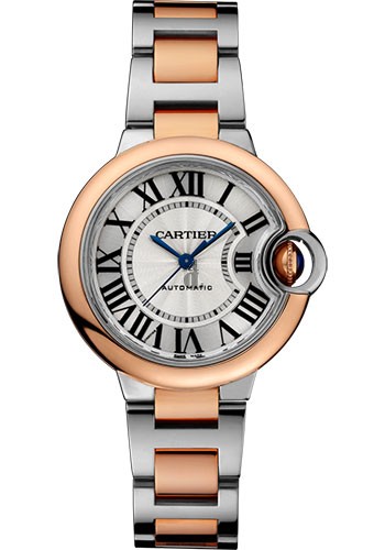 Cartier Ballon Bleu 33mm Steel And Pink Gold W2BB0023