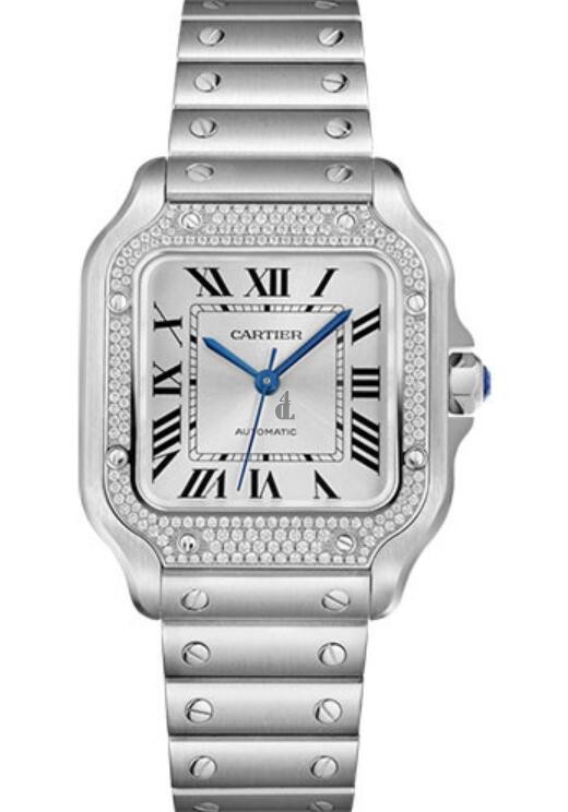 fake Cartier Santos Medium Diamond With Interchangeable W4SA0005