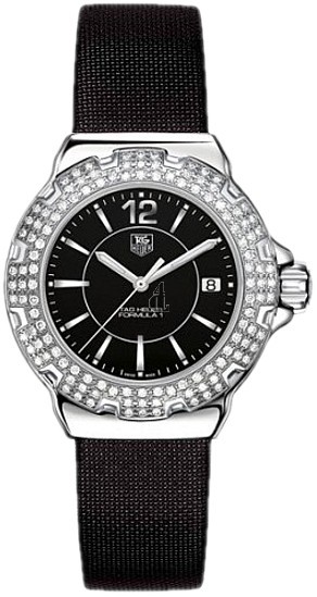 Replica Tag Heuer Formula 1 Ladies Steel and Ceramic Full Diamonds37mm WAH1217.FC6218