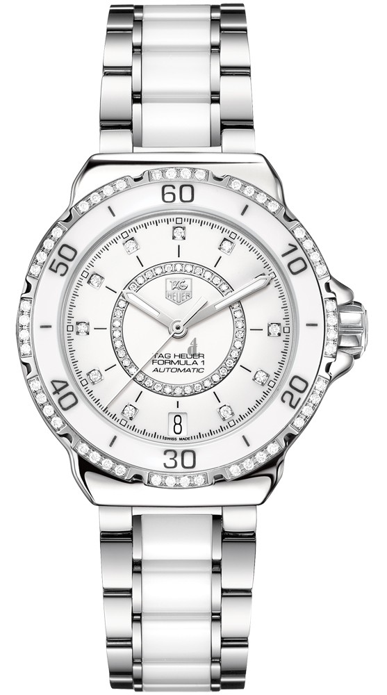Replica Tag Heuer Formula 1 Steel and Ceramic Diamonds Automatic watch 37 mm WAU2213.BA0861