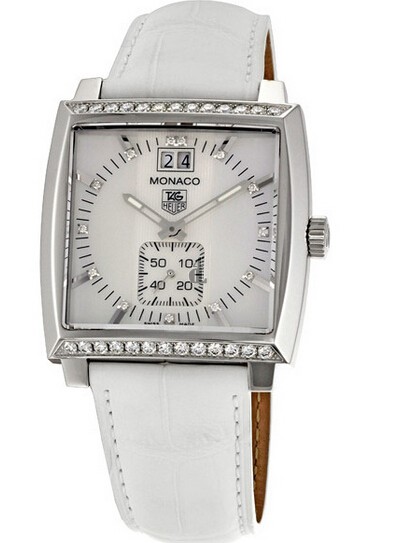 Replica TAG Heuer Monaco Grande Date Diamond Bezel and Dial watch WAW1313.FC6247