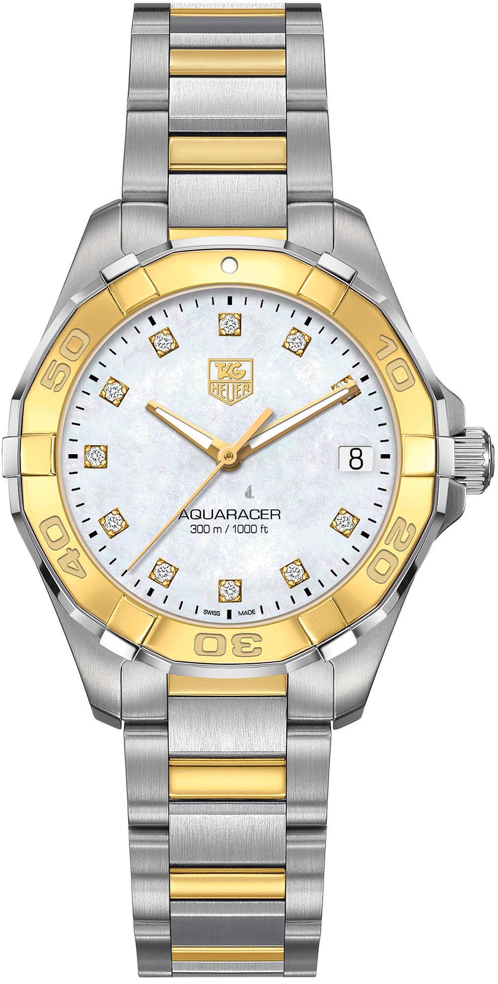 Replica Tag Heuer Aquaracer Lady 300M Steel & Yellow Gold 32 MM WAY1351.BD0917