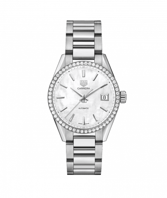 TAG Heuer Carrera Calibre 5 Ladies Automatic White Dial with Diamonds WBK2316.BA0652 replica