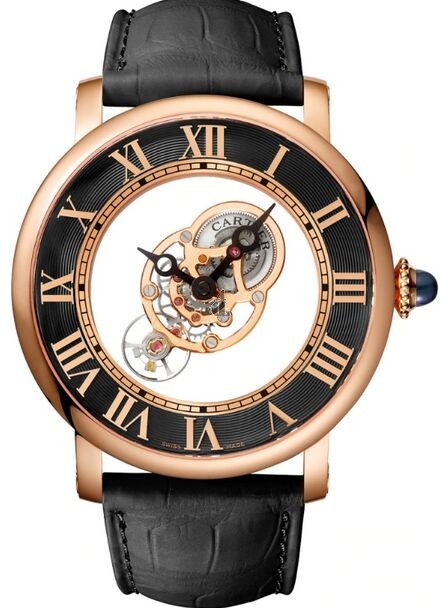 Replica Rotonde De Cartier 43.5 mm Manual Pink Gold Watch