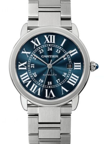 Cartier Ronde Solo Blue Dial Automatic Men's WSRN0023