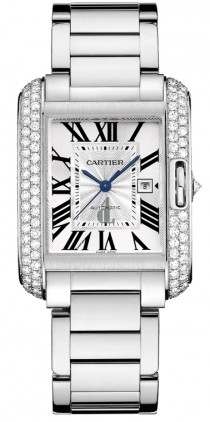 AAA quality Cartier Tank Anglaise Medium Ladies Watch WT100009 replica.