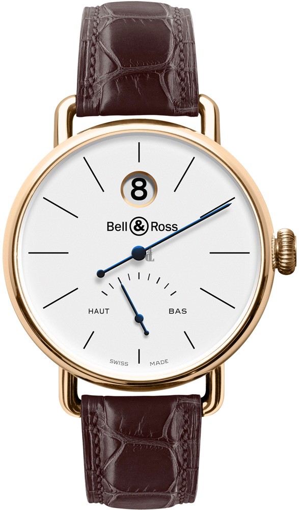 Heure Sautante Pink Gold Bell & Ross Vintage Mens Watch WW1 HEURE SAUTANTE PINK fake