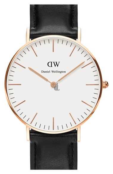 $89:Discounts Daniel Wellington Classic Sheffield Leather Strap Watch 36mm