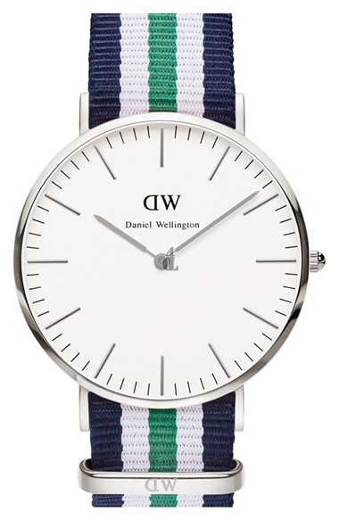 $85:Discounts Daniel Wellington Classic Nottingham NATO Strap Watch 40mm