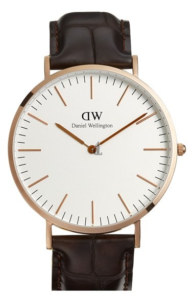 $89:Discounts Daniel Wellington Classic York Leather Strap Watch 40mm
