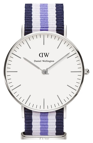 $85:Discounts Daniel Wellington Classic Trinity Round NATO Strap Watch 36mm