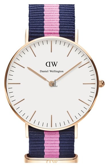 $85:Discounts Daniel Wellington Classic Winchester Round NATO Strap Watch 36mm