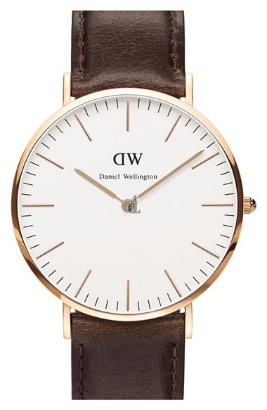 $89:Discounts Daniel Wellington Classic Bristol Leather Strap Watch 40mm