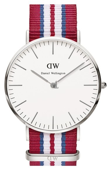 $85:Discounts Daniel Wellington Classic Exeter NATO Strap Watch 40mm