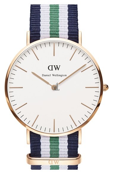 $85:Discounts Daniel Wellington Classic Nottingham NATO Strap Watch 40mm