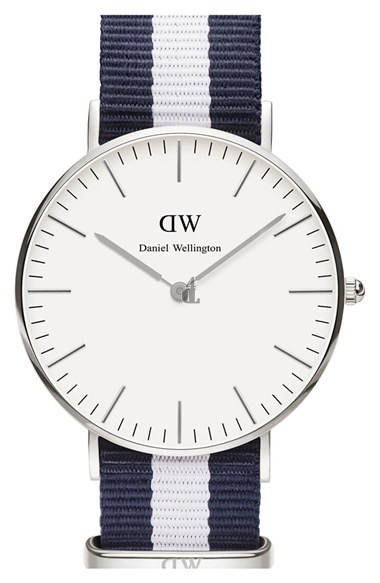 $85:Discounts Daniel Wellington Classic Glasgow NATO Strap Watch 40mm