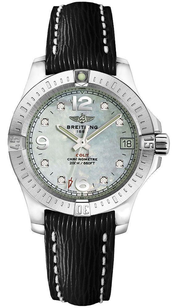 Breitling A7738811/A769/208X/A14BA.1 Colt Lady Sahara Leather Strap Tang Watch replica