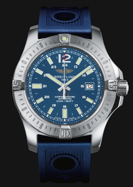 Breitling Colt 44 Automatic Blue Rubber Watch fake