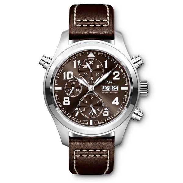 IWC Pilot Brown Dial Automatic Men's Chronograph Watch IW371808 fake